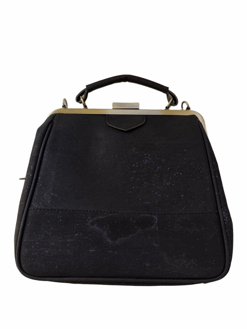 Laflore Paris Bebebark Convertible Purse Bag Backpack Black Cork EUC - Picture 7 of 16